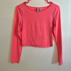 Neon pink crop top